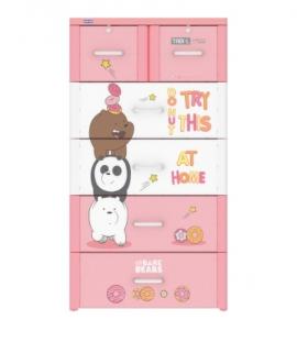 Tabi L 5 tầng Hồng GẤU ĂN BÁNH