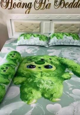 Bộ ga thun lạnh THỎ LÁ