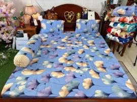 Bộ ga thun lạnh RAU MÁ TÍM