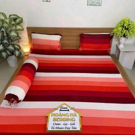 Bộ ga thun lạnh SỌC ĐỎ