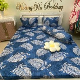 Bộ ga thun lạnh LÁ ME XANH