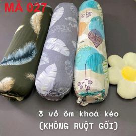 3 VỎ GỐI ÔM KHOÁ KÉO MÃ 27